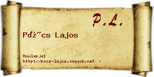 Pócs Lajos névjegykártya