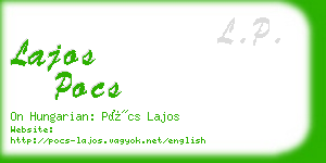 lajos pocs business card